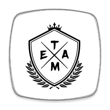 Team Coat of Arms1 - Square fridge magnet - white - Front