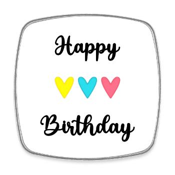 ALLES GUTE ZUM GEBURTSTAG!. ALLES GUTE ZUM GEBURTSTAG!. JAHRESTAG. - Viereckiger Kühlschrankmagnet - Weiß - Vorne