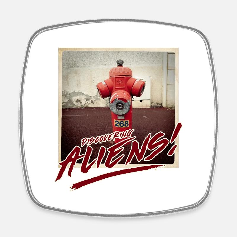 Aliens 1 - Square fridge magnet - white