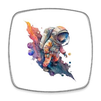 Astronaut Weltall Wasserfarben - Viereckiger Kühlschrankmagnet - Weiß - Vorne