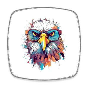 Basilikum der Adler - Viereckiger Kühlschrankmagnet - Weiß - Vorne