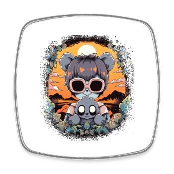 Koala Bear Animal Lover Fun Animal Welfare - Square fridge magnet - white - Front