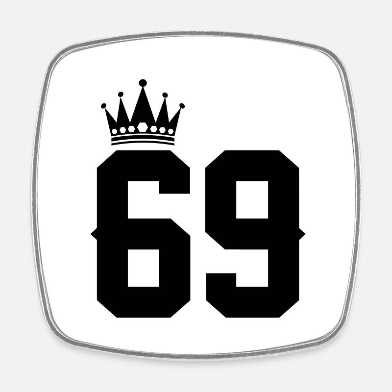 69 - Viereckiger Kühlschrankmagnet - Weiß