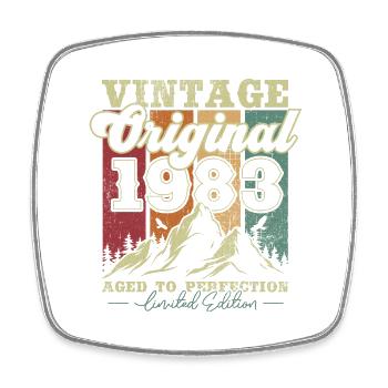 Vintage original 1983 vintage cadeau anniversaire - Magnet carré - blanc - Devant