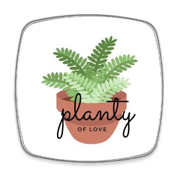 Planty of love - Square fridge magnet - white - Front