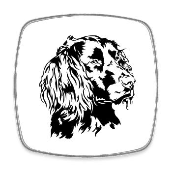 German Quail Dog Portrait Hunting Dogs Wilsigns - Square fridge magnet - white - Front