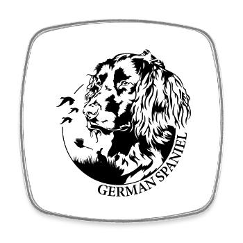 German Spaniel Portrait Jagdhunde Wilsigns - Viereckiger Kühlschrankmagnet - Weiß - Vorne