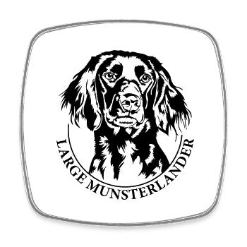 Large Munsterlander Portrait Dog Dogs Wilsigns - Square fridge magnet - white - Front