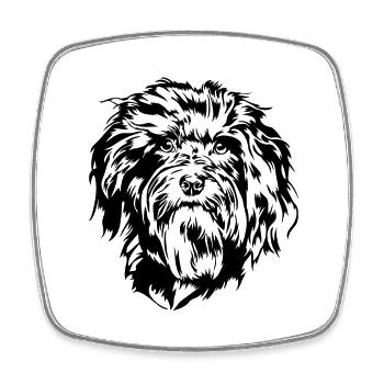 Havanese Dog Portrait Dog Wilsigns - Square fridge magnet - white - Front