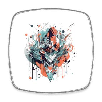 abstract design - Viereckiger Kühlschrankmagnet - Weiß - Vorne