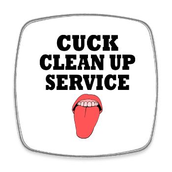 Cuckold cuck clean up service - Viereckiger Kühlschrankmagnet - Weiß - Vorne