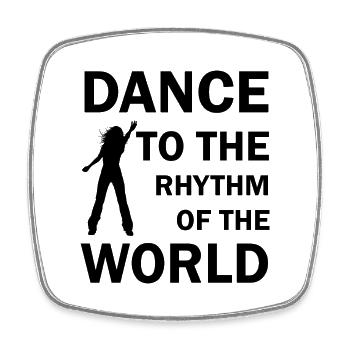 Dancing Dance Music - Viereckiger Kühlschrankmagnet - Weiß - Vorne