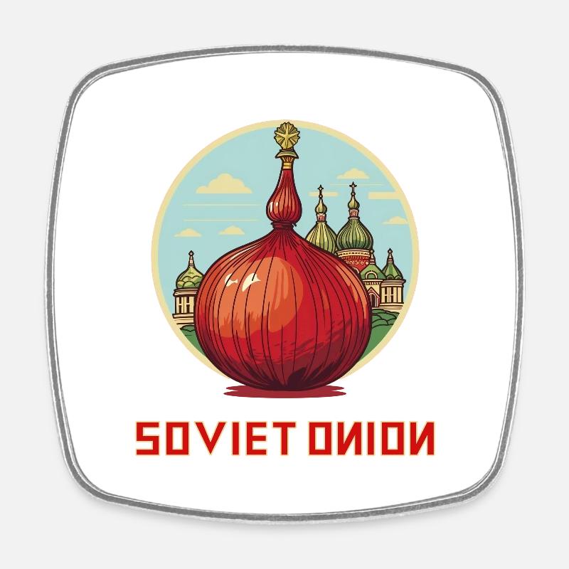 Soviet Onion - Square fridge magnet - white