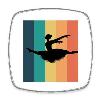 Dancing Dance Music - Square fridge magnet - white - Front