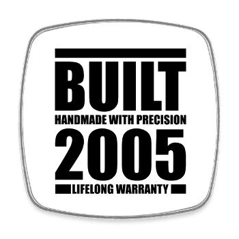 Gift Year of birth 2005 Birthday - Square fridge magnet - white - Front