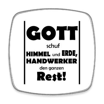 Handwerker Handyman Handwerk Werkzeug Baustelle - Viereckiger Kühlschrankmagnet - Weiß - Vorne
