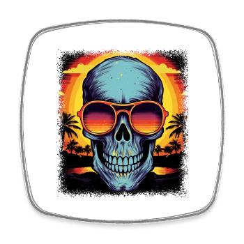 Geek Funny Statement Quote Human Skeleton - Square fridge magnet - white - Front