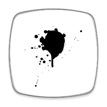 Éclaboussures de couleur - Magnet carré - blanc - Devant