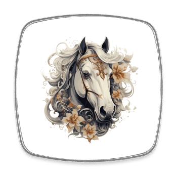 Horse dream - Square fridge magnet - white - Front