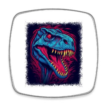 Angry Face Green Birthday Present Idea 2004 - Square fridge magnet - white - Front