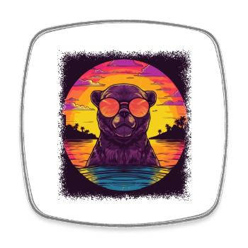 joke baby otter birthday present idea funny quote - Viereckiger Kühlschrankmagnet - Weiß - Vorne
