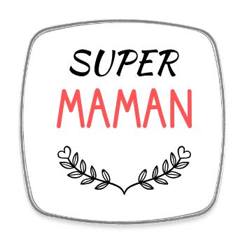 NOËL. ANNEE. ANNIVERSAIRE. RETRAITE. PAPA. MAMAM. - Magnet carré - blanc - Devant
