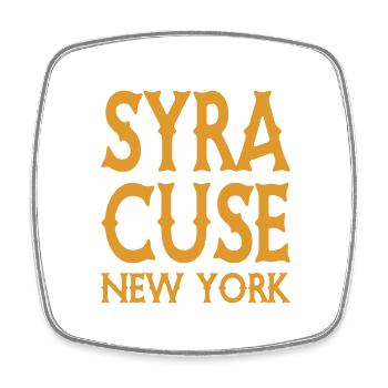 Syracuse - New York - États-Unis USA - Magnet carré - blanc - Devant