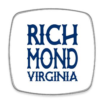 Richmond - Virginia - United States of America USA - Square fridge magnet - white - Front