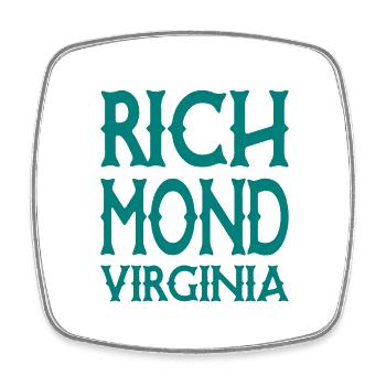 Richmond - Virginia - United States of America USA - Square fridge magnet - white - Front