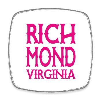 Richmond - Virginia - United States of America USA - Square fridge magnet - white - Front