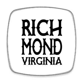 Richmond - Virginia - United States of America USA - Square fridge magnet - white - Front