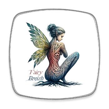 La Fée Musette by FairyBreizh - Magnet carré - blanc - Devant