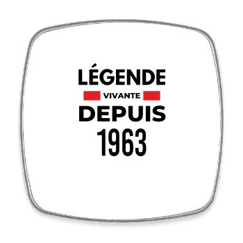 Légende vivante depuis 1963 - Magnet carré - blanc - Devant
