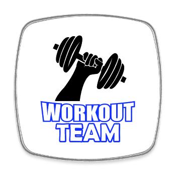 Workout Team - Square fridge magnet - white - Front