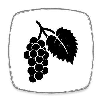 Grape - Square fridge magnet - white - Front