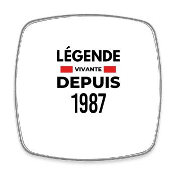 Légende vivante depuis 1987 - Magnet carré - blanc - Devant