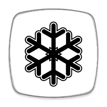 Snowflake Snow - Square fridge magnet - white - Front