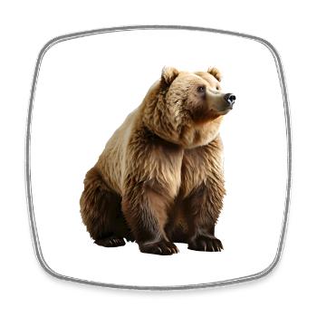 Les ours bruns sont omnivores - Magnet carré - blanc - Devant