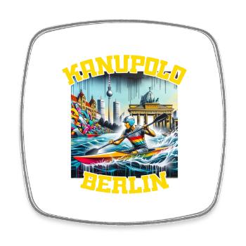 Kanupolo Berlin Graffiti - Viereckiger Kühlschrankmagnet - Weiß - Vorne