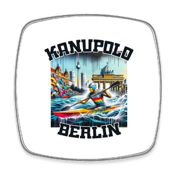 Kanupolo Berlin Graffiti - Viereckiger Kühlschrankmagnet - Weiß - Vorne
