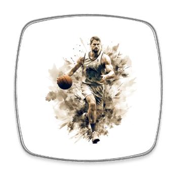 Basketballspieler für Sport Fans, Basketball Fans - Viereckiger Kühlschrankmagnet - Weiß - Vorne