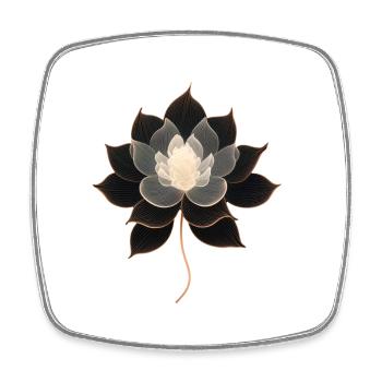 Lotus - Square fridge magnet - white - Front