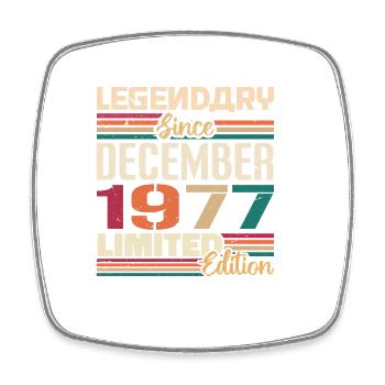 Legendary since December 1977 Vintage December 1977 - Square fridge magnet - white - Front