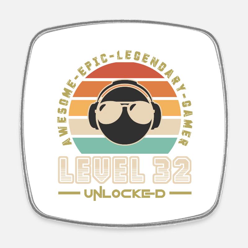 Level 32 - Magnet carré - blanc