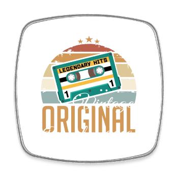December 2016 - Legends were born in 2016 - Square fridge magnet - white - Front