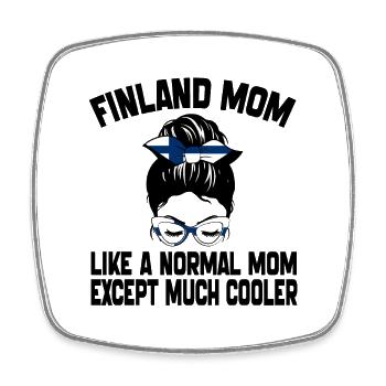 Finnland Mama wie eine normale Mama Muttertag 2024 - Viereckiger Kühlschrankmagnet - Weiß - Vorne