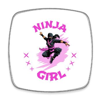 Charmant combattant ninja I Ninja Girl I Ninja - Magnet carré - blanc - Devant