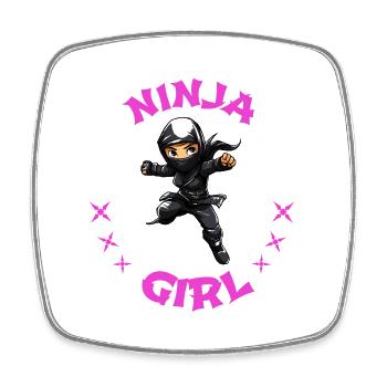 Charming Ninja Fighter I Ninja Girl I Ninja - Viereckiger Kühlschrankmagnet - Weiß - Vorne