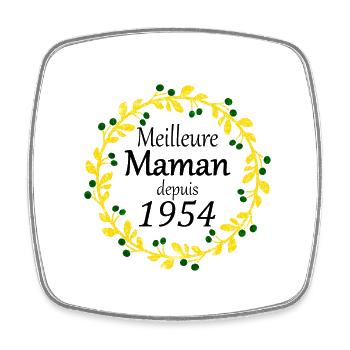Meilleure Maman depuis 1954 - Magnet carré - blanc - Devant