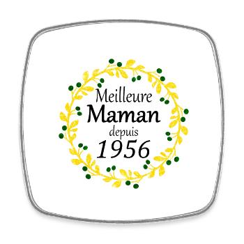 Meilleure Maman depuis 1956 - Magnet carré - blanc - Devant